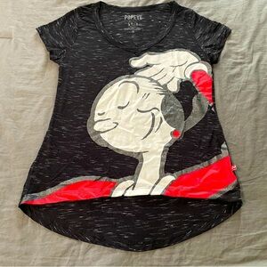 Olive Oyl glitter high low t-shirt sz juniors small